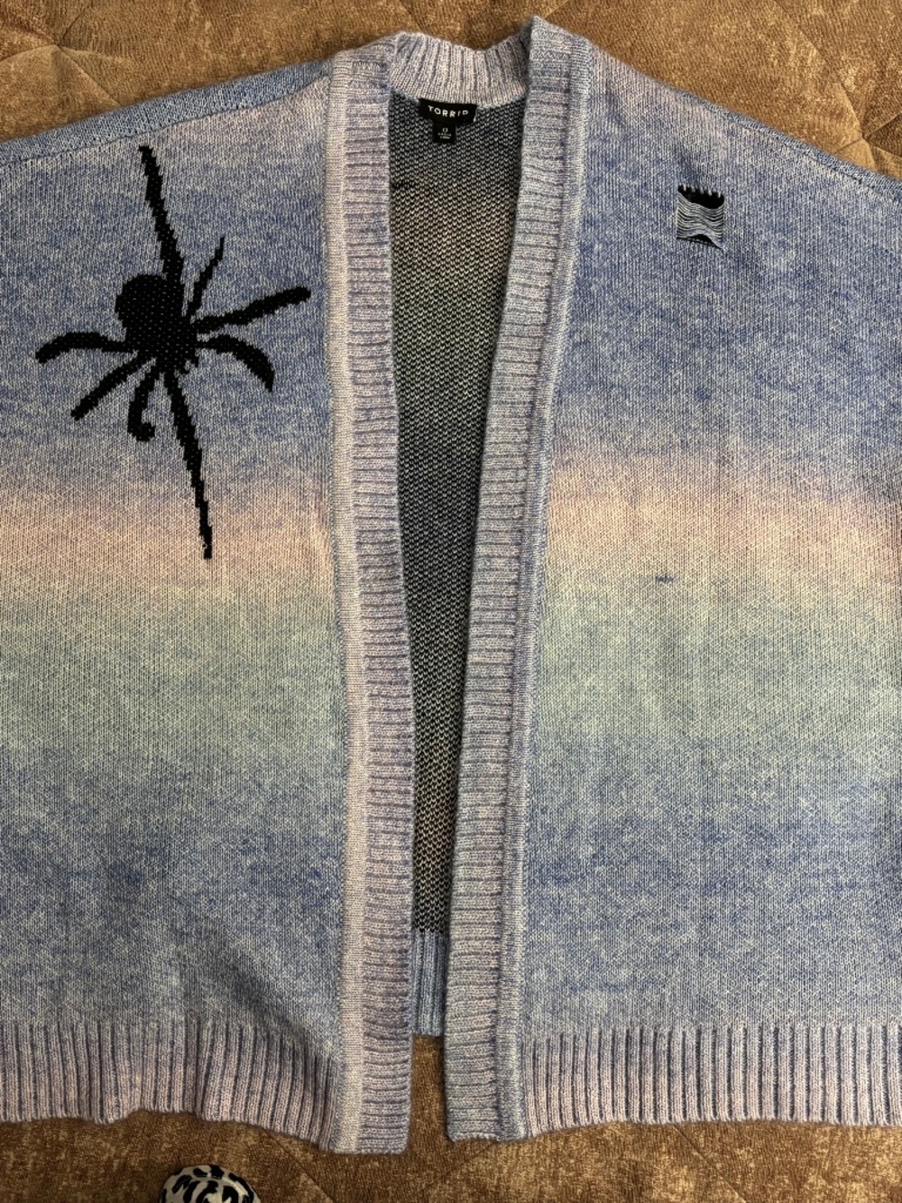 Torrid spider Halloween open cardigan 0x large 12